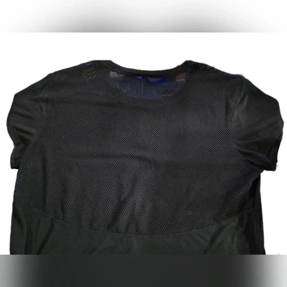 Old Navy, Size L, Black Relaxed Mesh-Back Side-Tie Tee - Picture 11 of 13